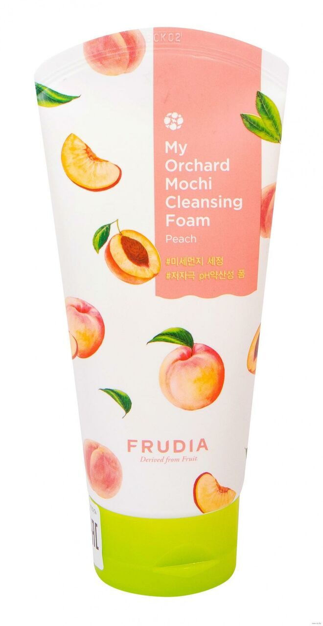 My orchard mochi cleansing foam. Очищающая пенка для лица с персиком frudia my orchard peach mochi cleansing foam. бальзам для тела китайская груша и персик orchard. май орчард пич состав пенка.