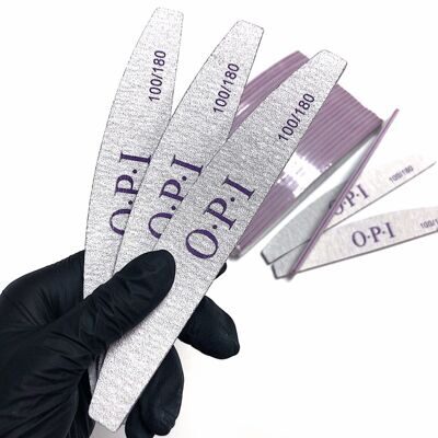 Пилка  OPI на вспененной основе полумесяц 100/180 грит