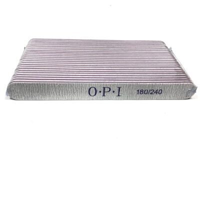 Пилка  OPI на вспененной основе овальная 180/240 грит, 25 шт